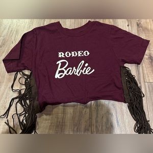 Rodeo Barbie kids cropped tee